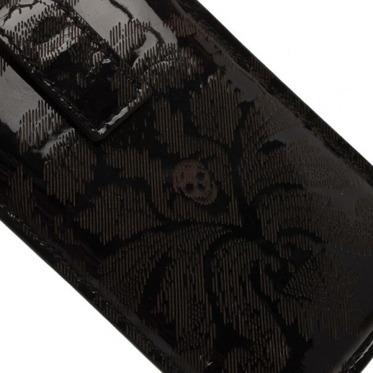 Pre Owned Alexander McQueen Black Patent iPhone Case