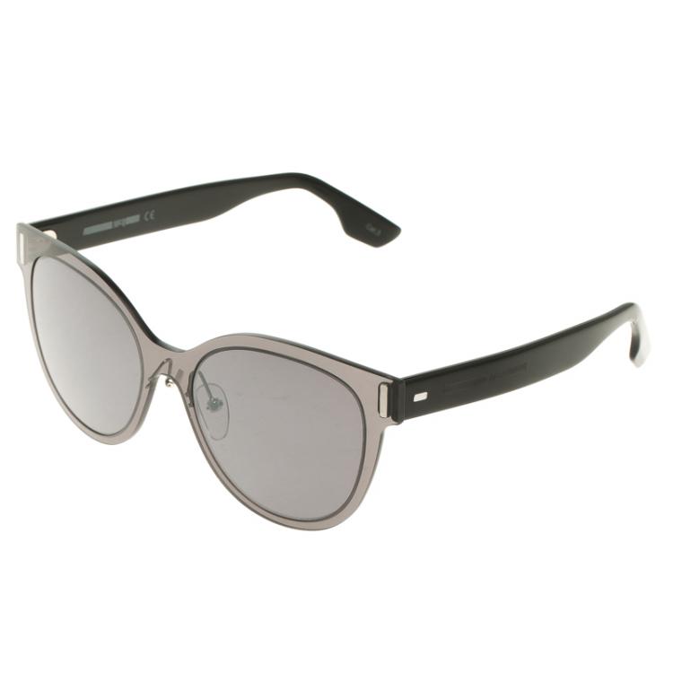 Pre Owned McQ By Alexander McQueen Grey/Black MQ0023S Cat Eye Sunglasses