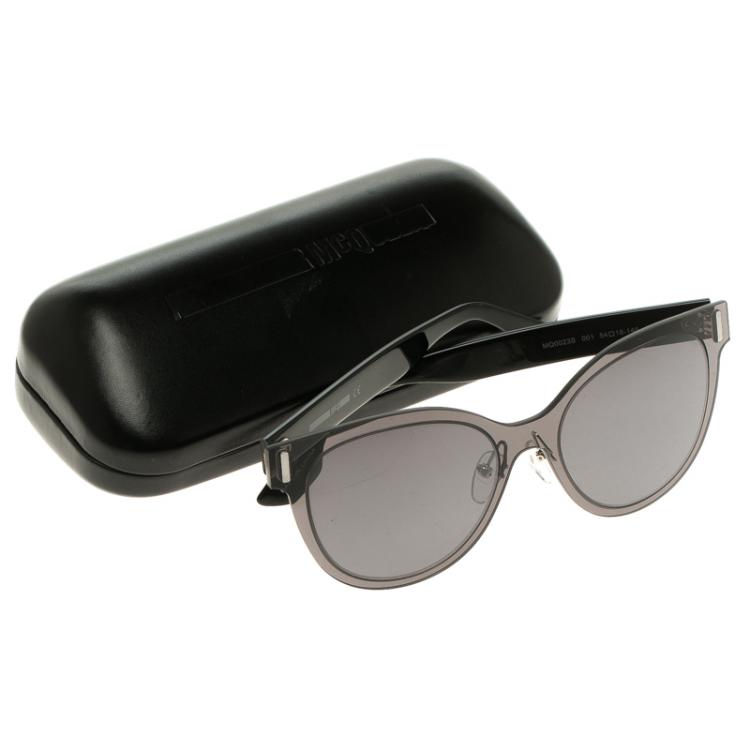 Pre Owned McQ By Alexander McQueen Grey/Black MQ0023S Cat Eye Sunglasses