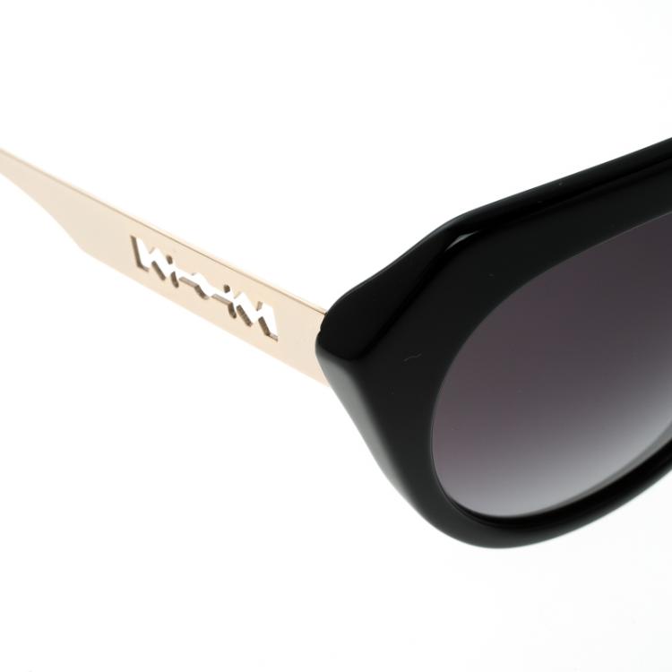 Pre Owned Alexander McQueen Black MCQ 0017/S Cat Eye Sunglasses