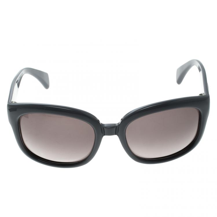 Pre Owned Alexander McQueen Grey AMQ 4190/S Oversized Sunglasses