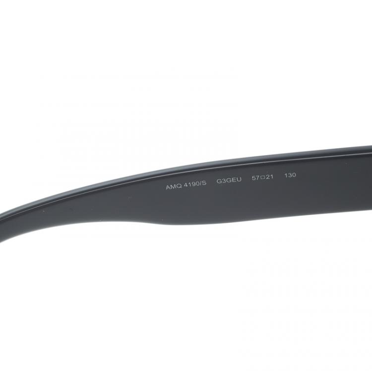 Pre Owned Alexander McQueen Grey AMQ 4190/S Oversized Sunglasses