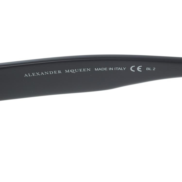 Pre Owned Alexander McQueen Grey AMQ 4190/S Oversized Sunglasses