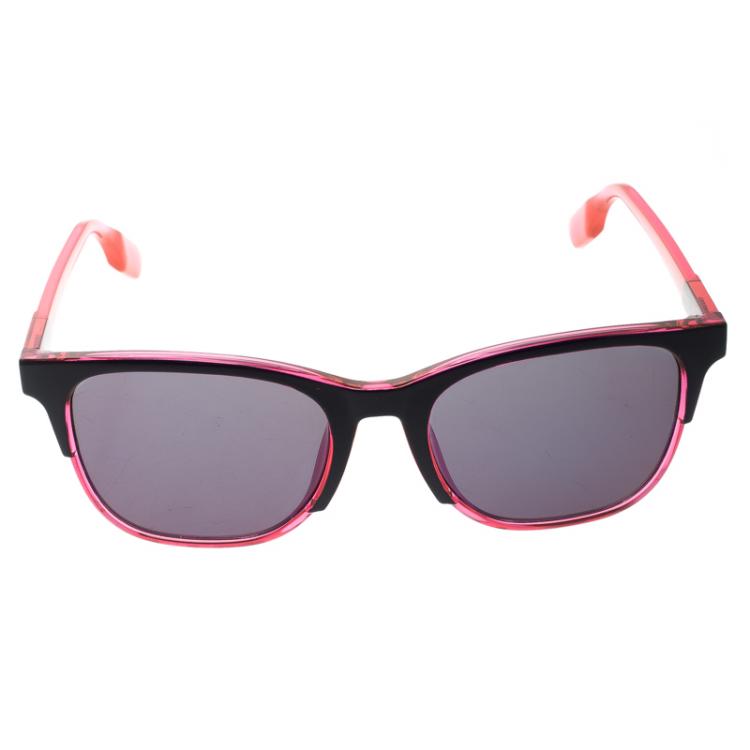 Pre Owned Alexander McQueen Tranparent Pink/Purple MCQ 0047/S Wayfarer Sunglasses