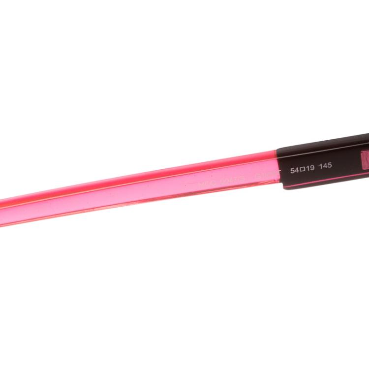 Pre Owned Alexander McQueen Tranparent Pink/Purple MCQ 0047/S Wayfarer Sunglasses