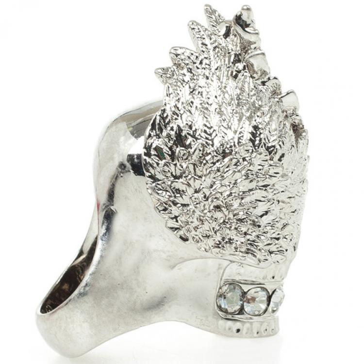 【Alexander McQueen】カクテル リング Alexander McQueen Wings Skull Cocktail Ring Size 53