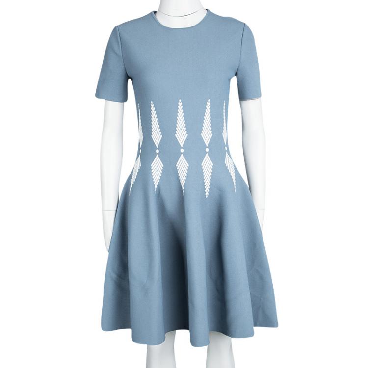 alexander mcqueen blue dress