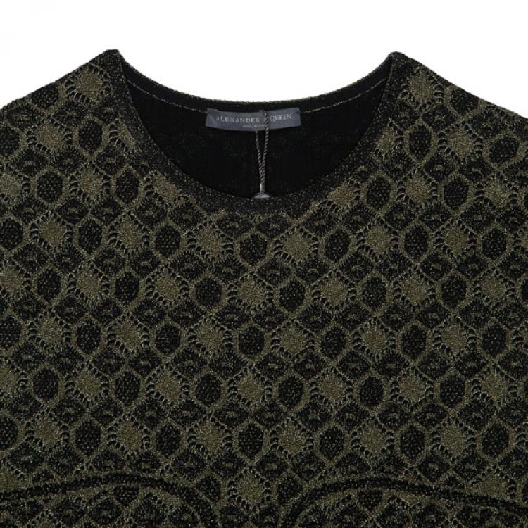 Pre Owned Alexander McQueen Knit Print Dress M