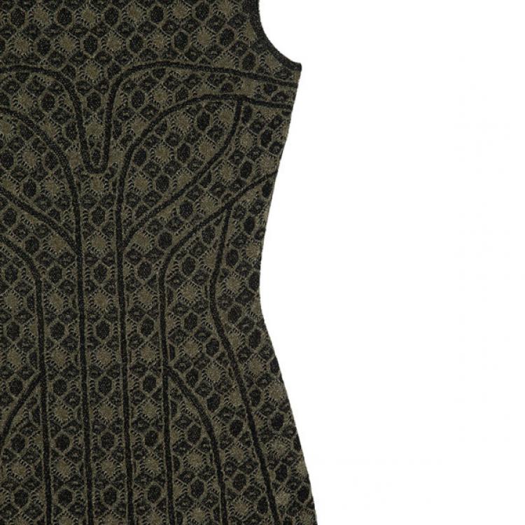 Pre Owned Alexander McQueen Knit Print Dress M