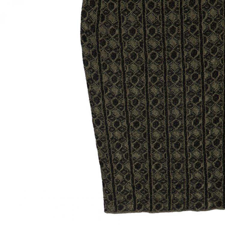Pre Owned Alexander McQueen Knit Print Dress M