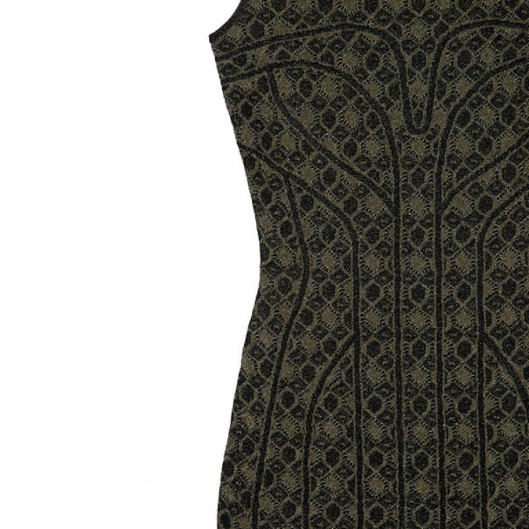 Pre Owned Alexander McQueen Knit Print Dress M