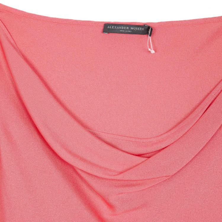 مملوكة مسبقًا Alexander McQueen Draped Neck Silk Top S