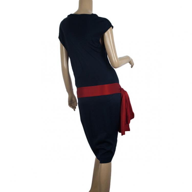 Pre Owned Alexander McQueen Satin Block Dress S
