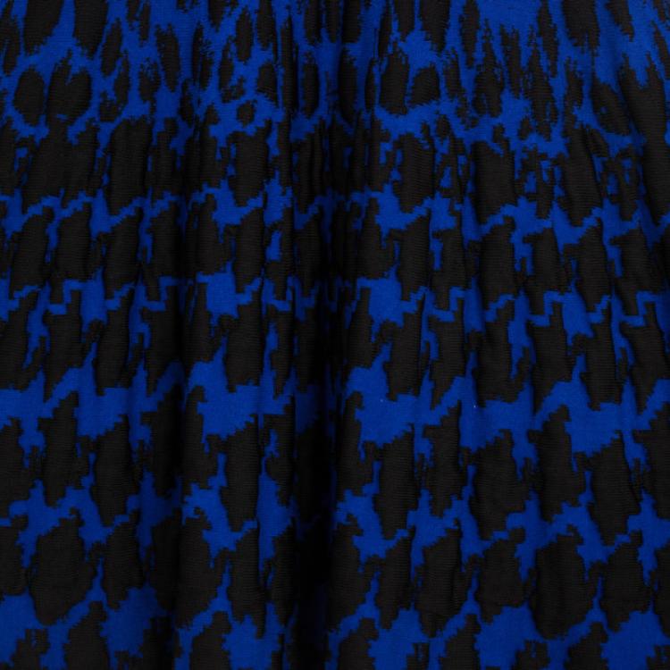 Pre Owned Alexander McQueen Leopard Knitted Jacquard Dress