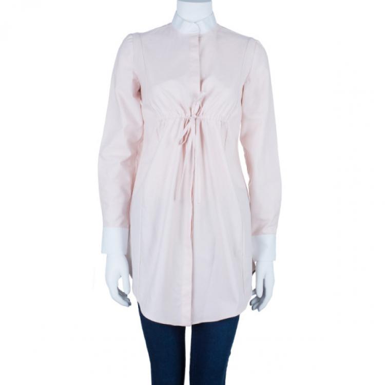 Pre Owned Alexander McQueen Tie-Up Peplum Shirt S