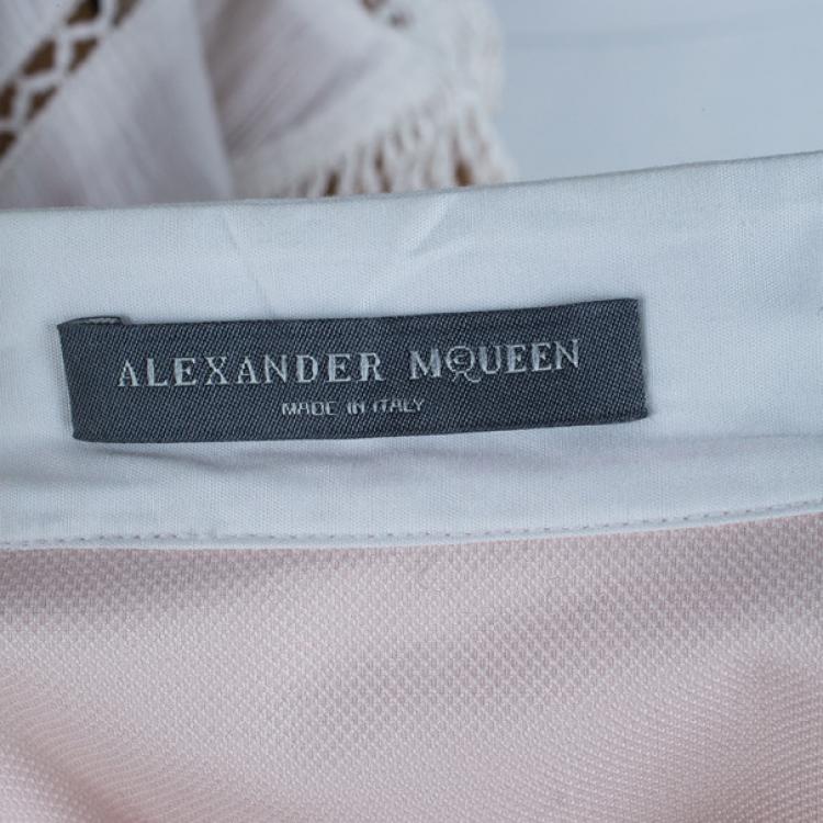 Pre Owned Alexander McQueen Tie-Up Peplum Shirt S