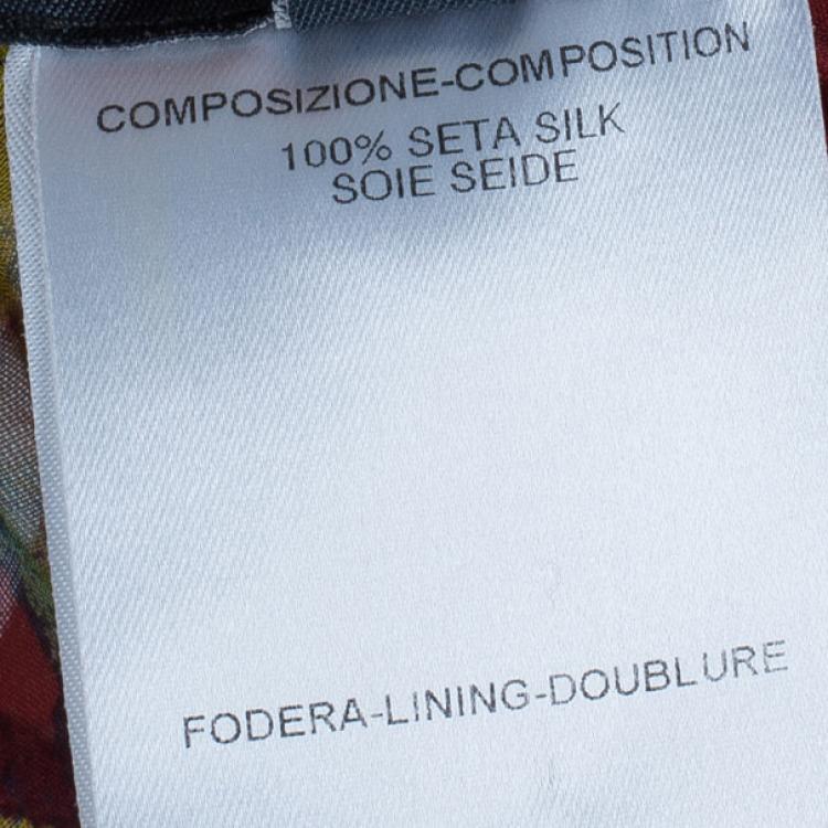 Pre Owned Alexander McQueen Multicolour Printed Silk Top S