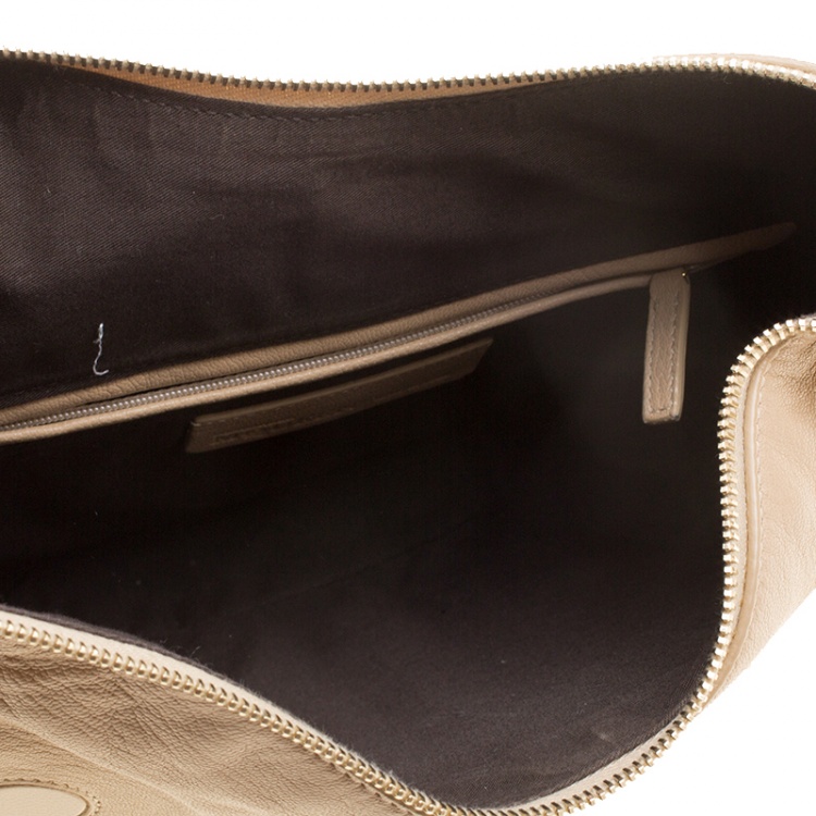 Pre Owned Alexander McQueen Beige Leather Medium Faithful De Manta Clutch