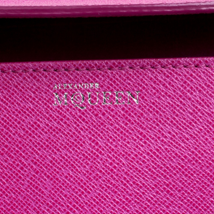 Pre Owned Alexander McQueen Pink Leather Small Heroine Satchel
