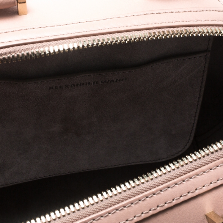 Pre Owned Alexander Wang Peach Leather Mini Emile Crossbody Bag