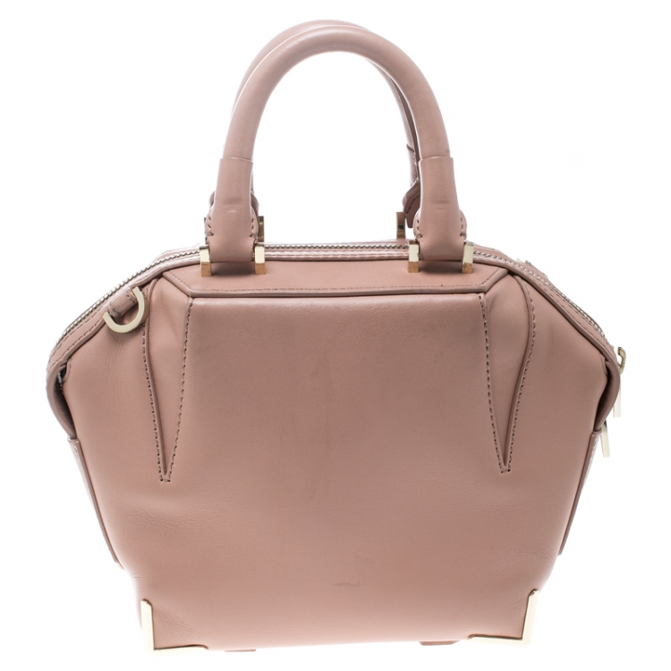 Pre Owned Alexander Wang Peach Leather Mini Emile Crossbody Bag