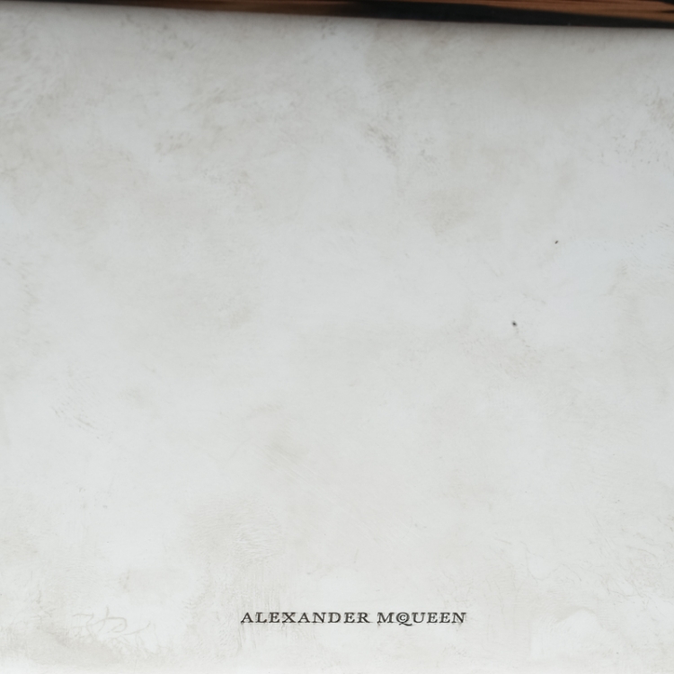 Pre Owned Alexander McQueen Silver Metal Small Ottone Jewelled Clutch