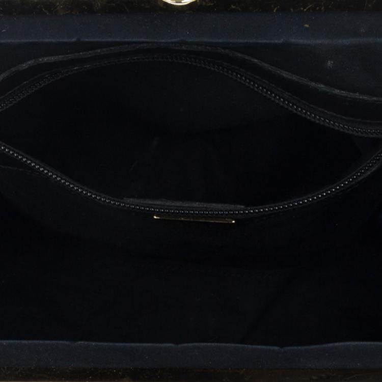 Pre Owned Alexander McQueen Black Patent Elvie Leather Bag