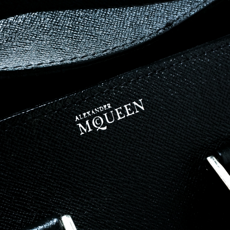 Pre Owned Alexander McQueen Black Leather Mini Heroine Bag