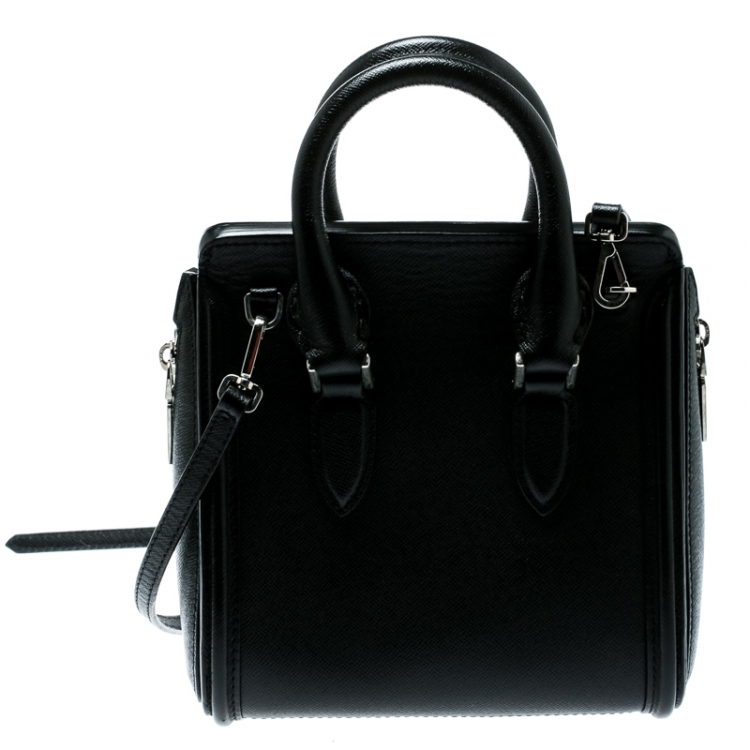 Pre Owned Alexander McQueen Black Leather Mini Heroine Bag