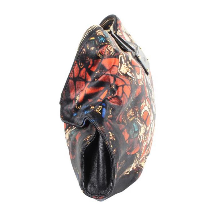 مملوكة مسبقًا Alexander McQueen Multicolor Printed Nylon De Manta Clutch