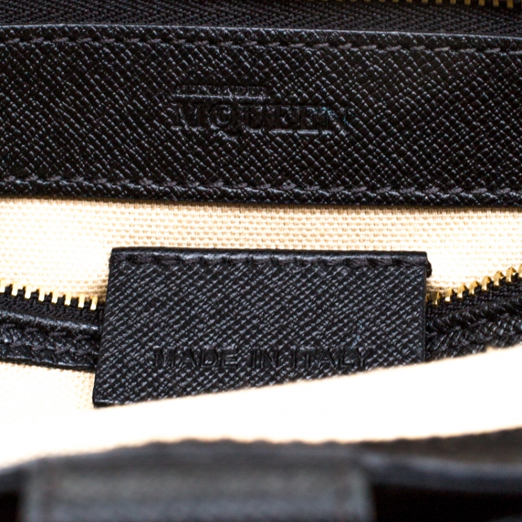 Pre Owned Alexander McQueen Black Leather Heroine Open Tote