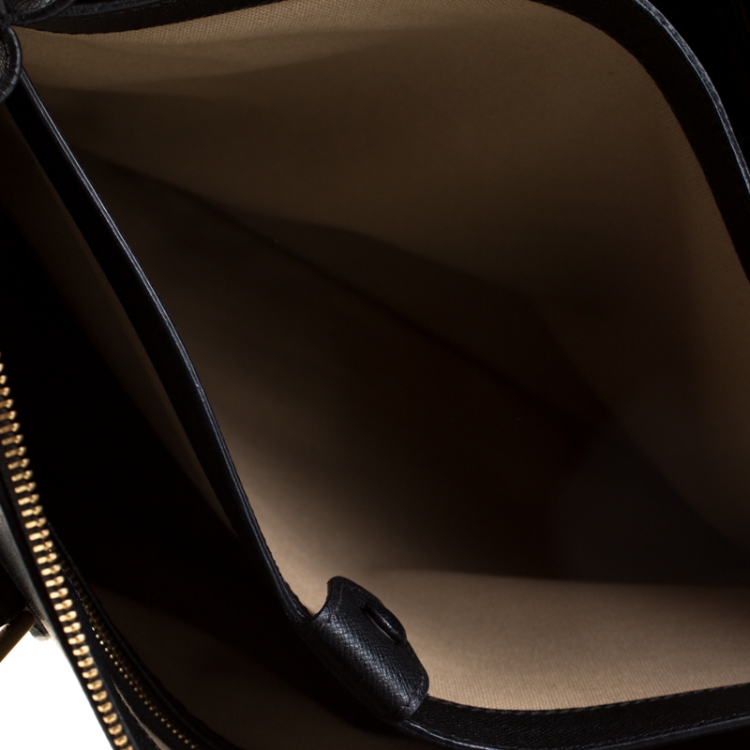 Pre Owned Alexander McQueen Black Leather Heroine Open Tote