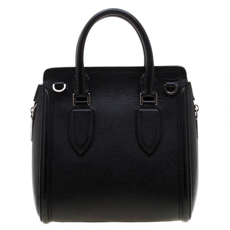 Pre Owned Alexander McQueen Black Leather Small Heroine Satchel