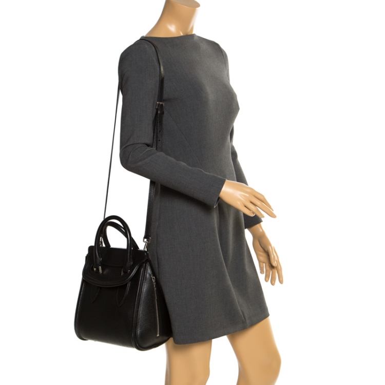 Pre Owned Alexander McQueen Black Leather Small Heroine Satchel