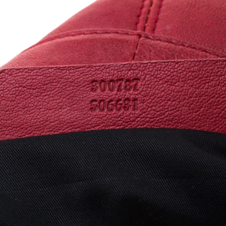 Pre Owned Alexander McQueen Red Leather Medium De Manta Clutch
