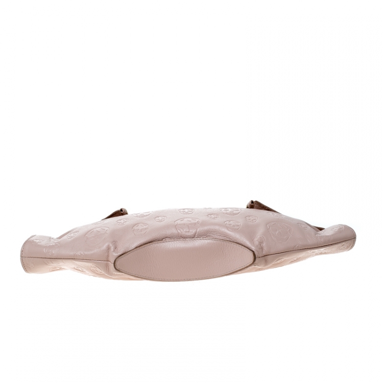 Pre Owned Alexander McQueen Blush Pink Leather Medium Skull De Manta Clutch