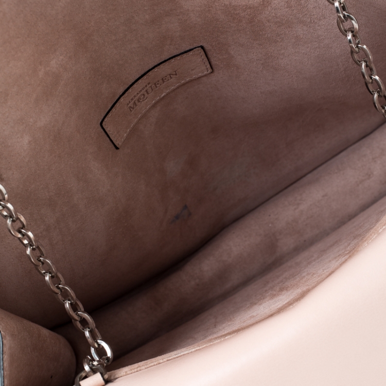 Pre Owned Alexander McQueen Beige Leather Heroine Chain Shoulder Bag