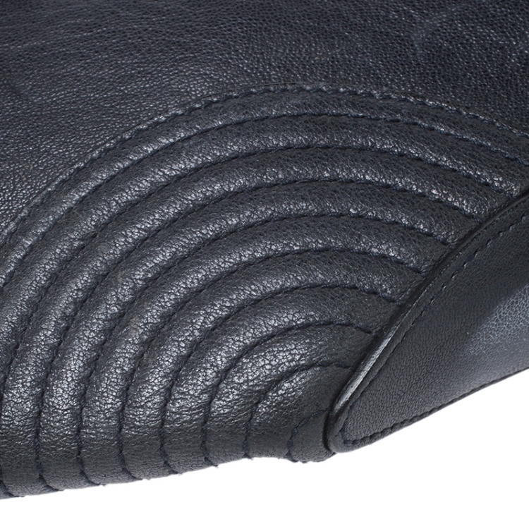 Pre Owned Alexander McQueen Black Leather Medium De Manta Clutch