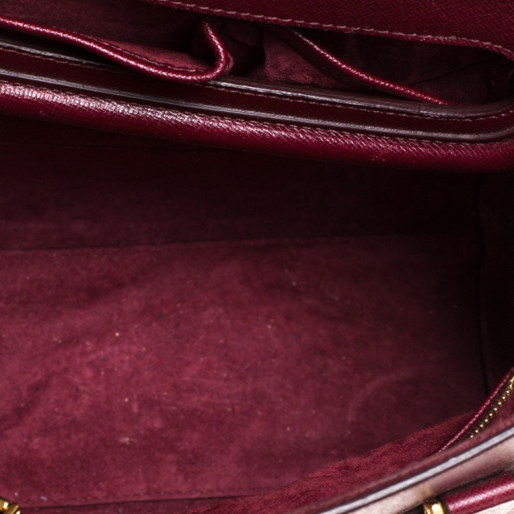 Pre Owned Alexander McQueen Burgundy Leather Small Heroine Satchel