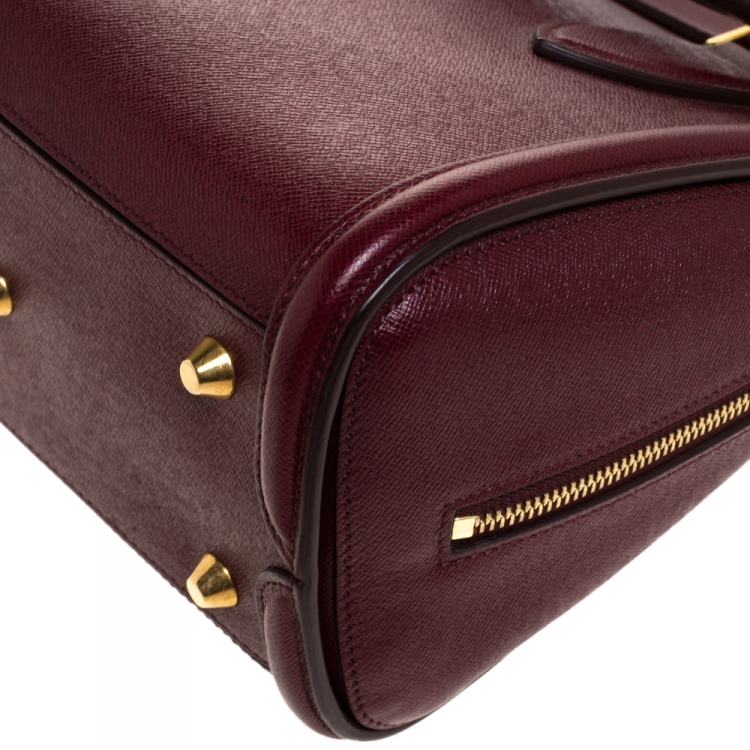 Pre Owned Alexander McQueen Burgundy Leather Small Heroine Satchel