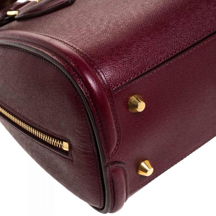 Pre Owned Alexander McQueen Burgundy Leather Small Heroine Satchel