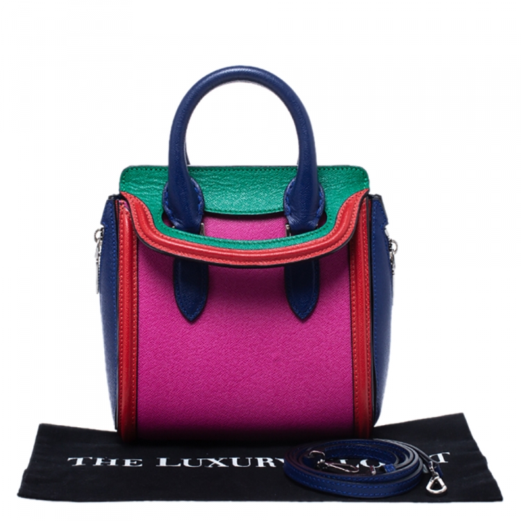 Pre Owned Alexander McQueen Multicolor Leather Mini Heroine Bag