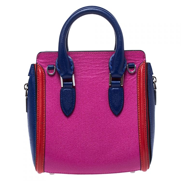 Pre Owned Alexander McQueen Multicolor Leather Mini Heroine Bag