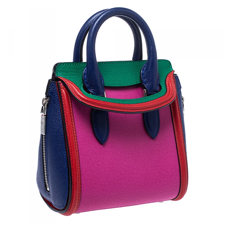 Pre Owned Alexander McQueen Multicolor Leather Mini Heroine Bag