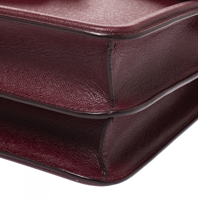 Pre Owned Alexander McQueen Burgundy Leather Lucite Heroine Shoulder Bag