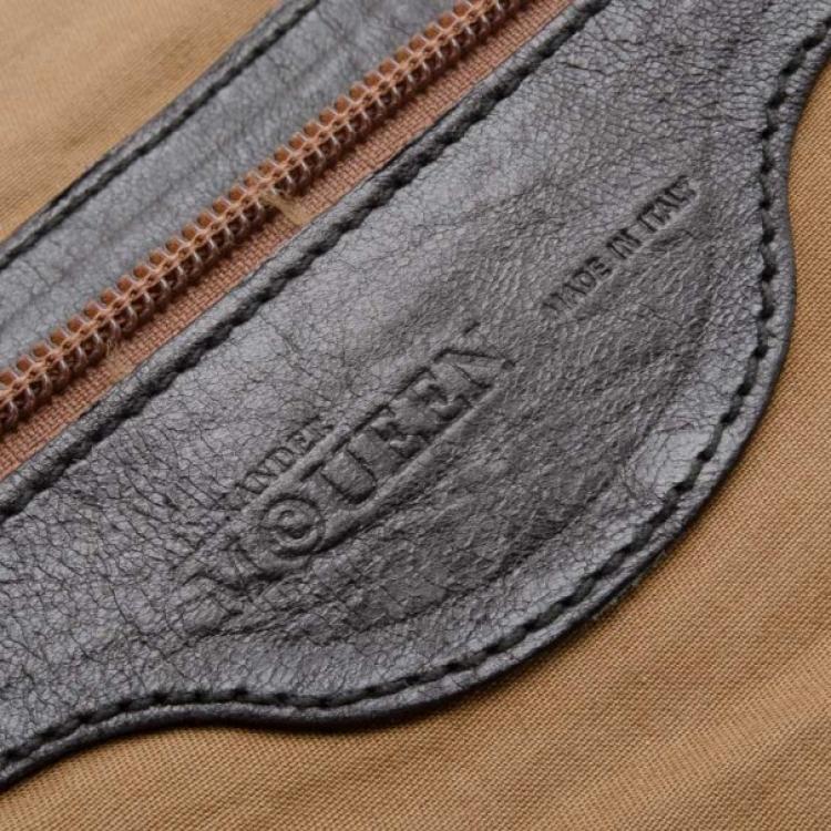 Pre Owned Alexander McQueen Black Leather Flapper Satchel 