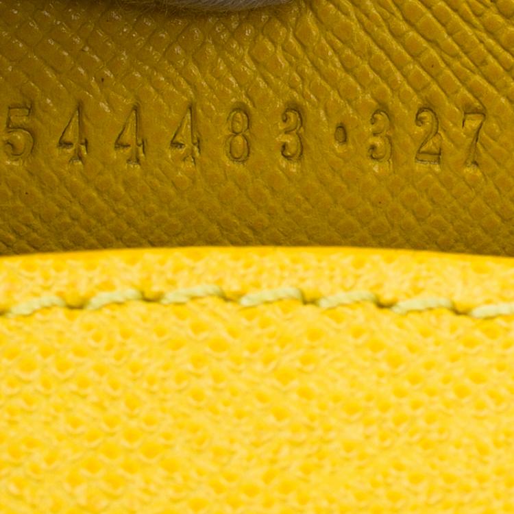 Pre Owned Alexander McQueen Yellow Woven Grain Leather Mini Heroine Shoulder Bag