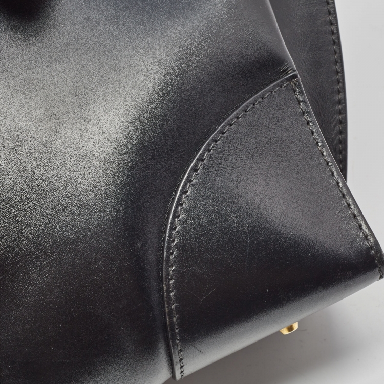Pre Owned Alexander McQueen Black Leather Medium Legend Satchel