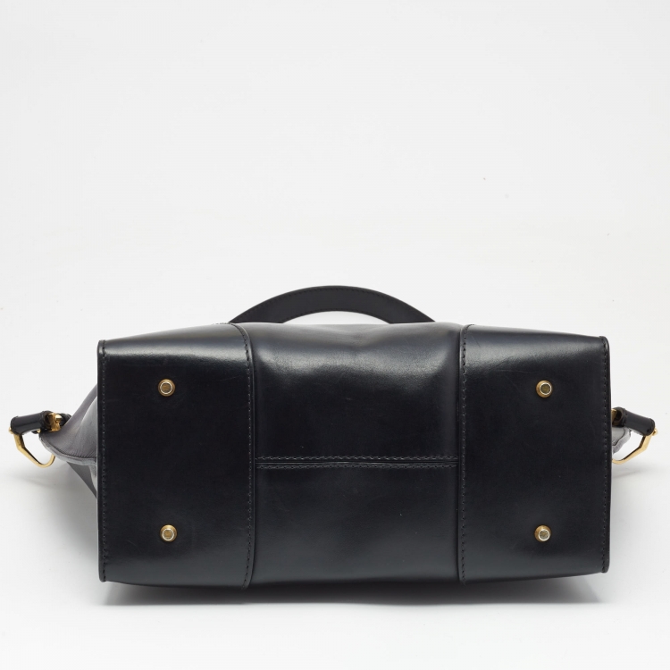 Pre Owned Alexander McQueen Black Leather Medium Legend Satchel