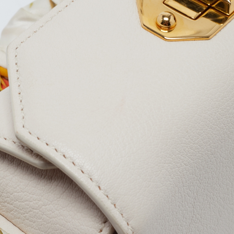 Pre Owned Alexander McQueen Off White Leather Box 19 Shoulder Bag 